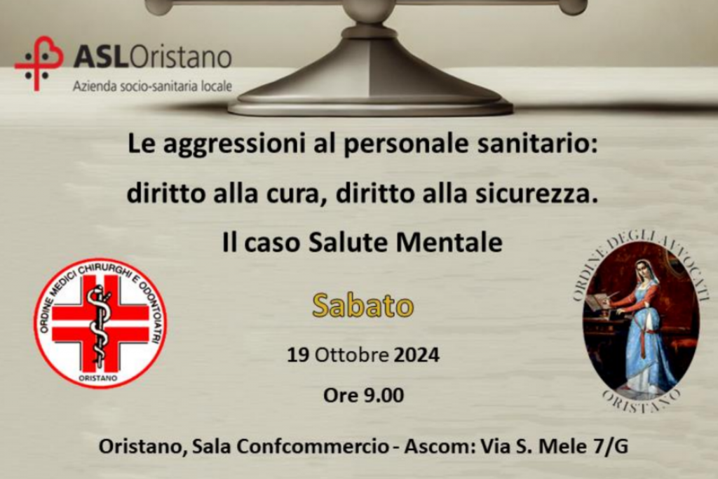 Aggressioni al personale sanitario: convegno sabato 19 a Oristano